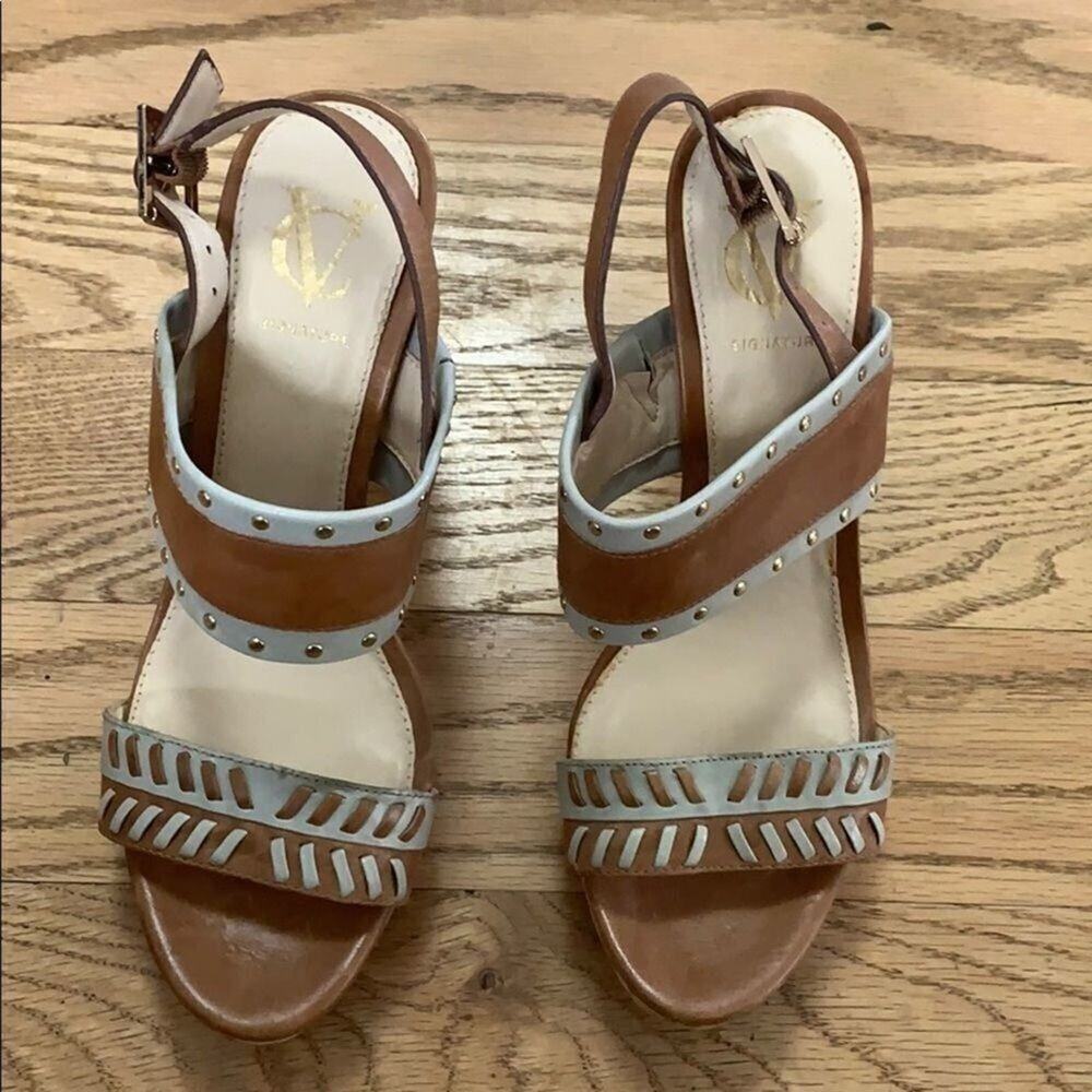 CV SIGNATURE LEATHER SANDALS‎ SIZE 8.5M - Picture 2 of 8